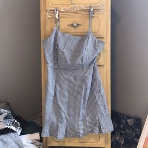 Zaful white and black gingham dress S/M